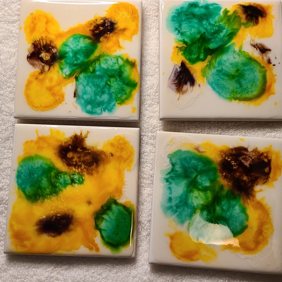 Colorful Abstract Coasters - Picture 4 of 11